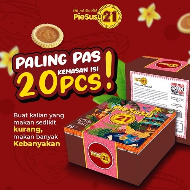 Pie Susu 21 Bali  Besek isi 20 pcs Original