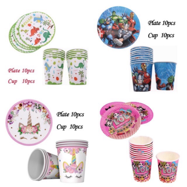 Piring Gelas Karakter Set 5