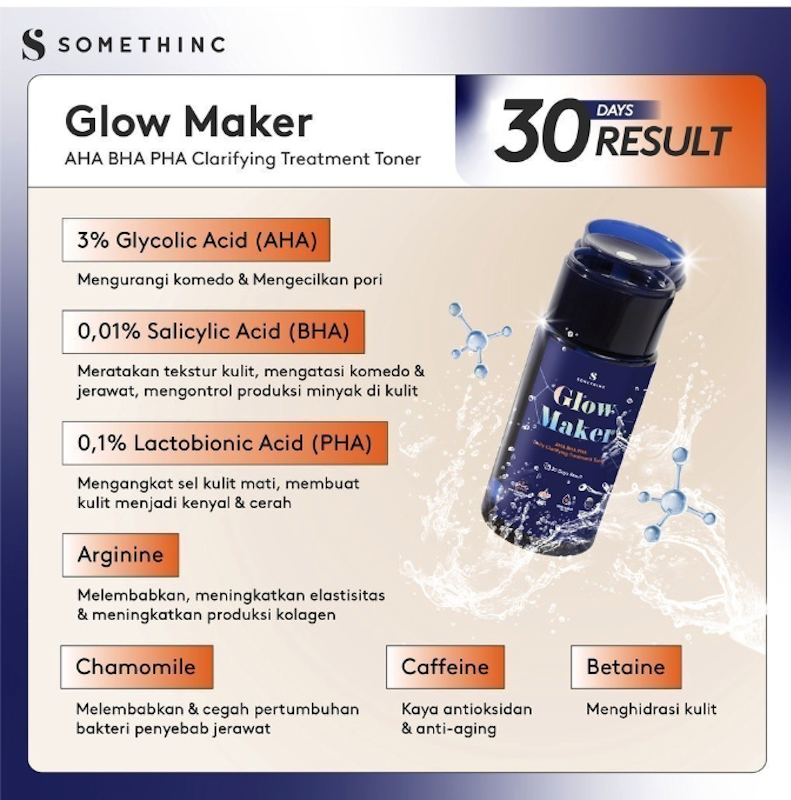 SOMETHINC GLOW MAKER AHA BHA PHA Clarifying Treatment Toner 4