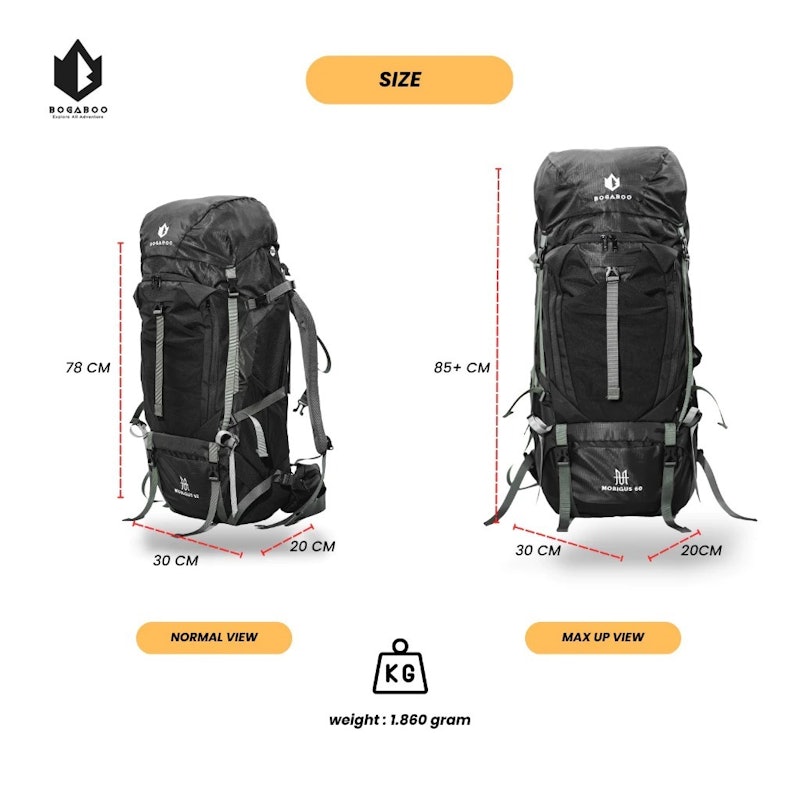 Bogaboo Morigus 60L + Cover Bag Carrier Ultralight 5