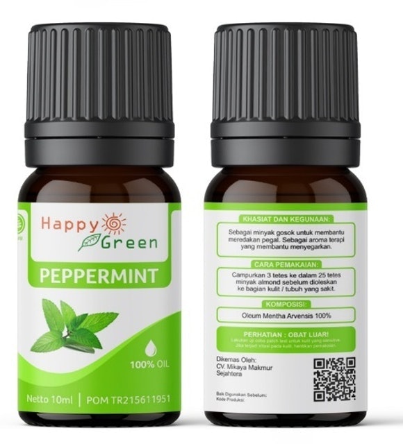 Happy Green Peppermint Essential Oil 1
