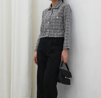  HULM Haerin Blazer Tweed Wanita