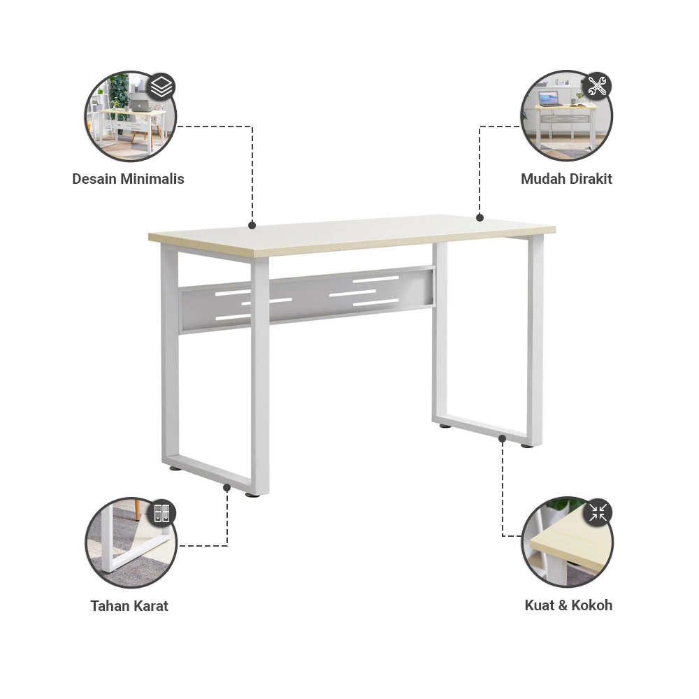 Home Center Indonesia Informa Kairo Meja Kantor Metal