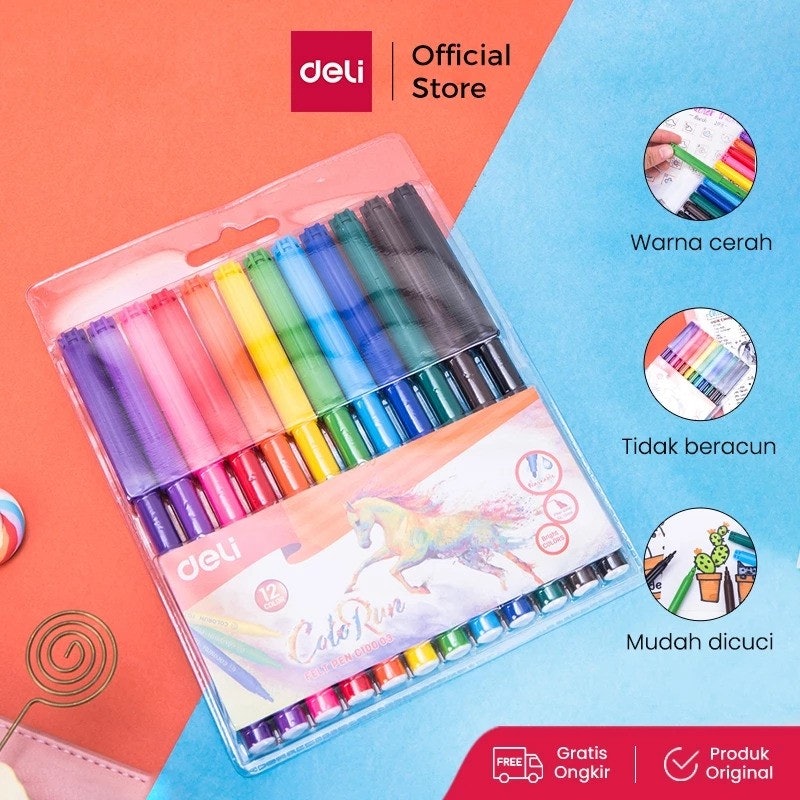Deli Spidol Warna 3
