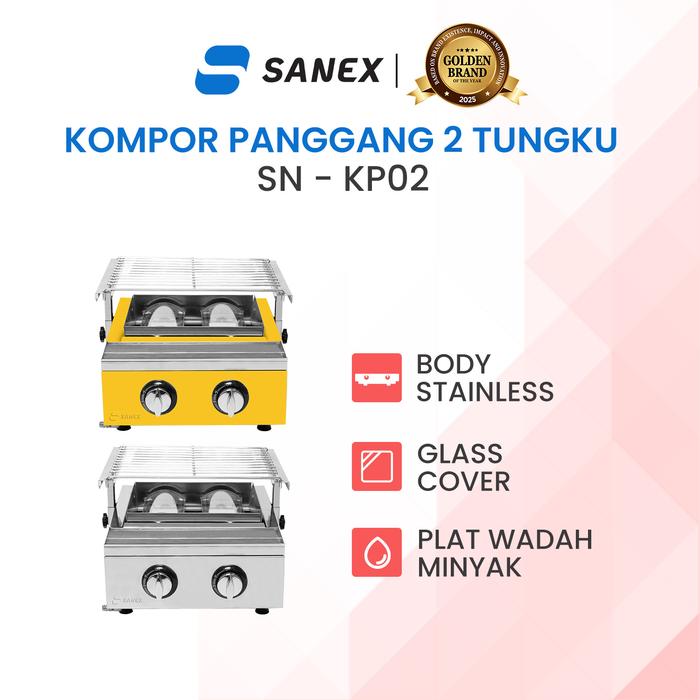 Indo Surya Kencana SANEX Kompor Panggang 2 Tungku SN-KP02