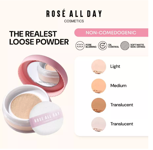  Rosé All Day The Realest Lightweight Loose Powder Tan