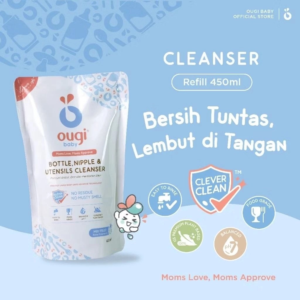 Ougi Baby Bottle Nipple Utensils Cleanser Refill 2