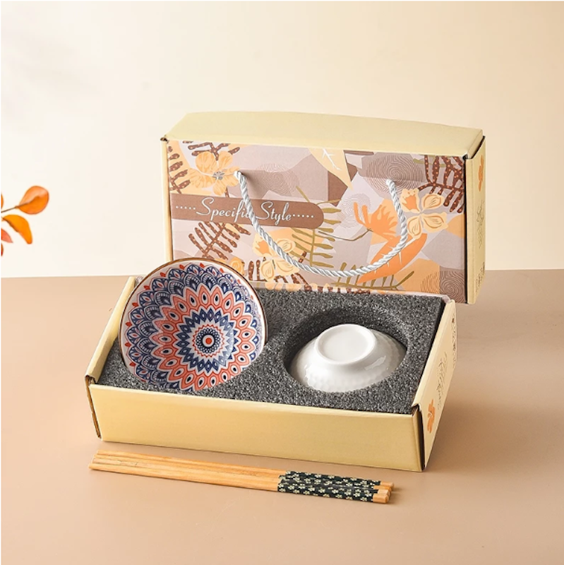 Earise Mangkok Set Premium Pola Putih 2