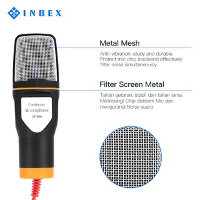 Inbex Kondenser Mikrofon dengan Tripod & Mic SF-666