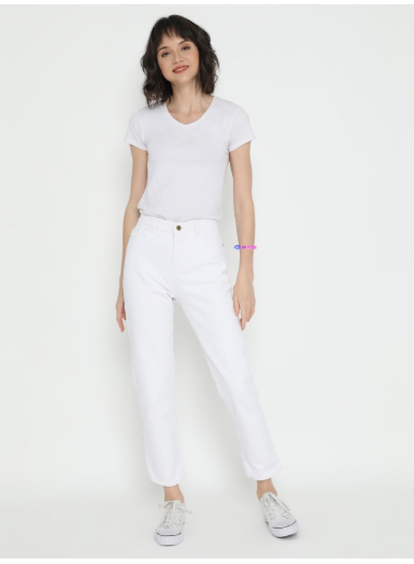 Fireweed Boyfriend Jeans Highwaist Putih 5