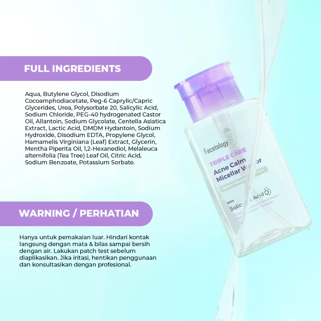 Facetology Innovation Technology Facetology Triple Care Acne Calm Micellar Water 