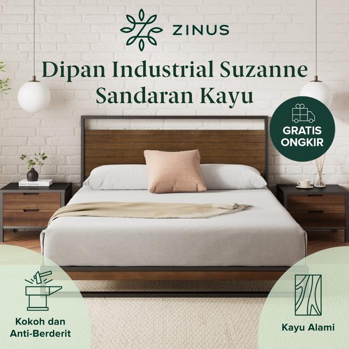 Zinus Global Indonesia Zinus Suzanne Sandaran Kayu Bambu