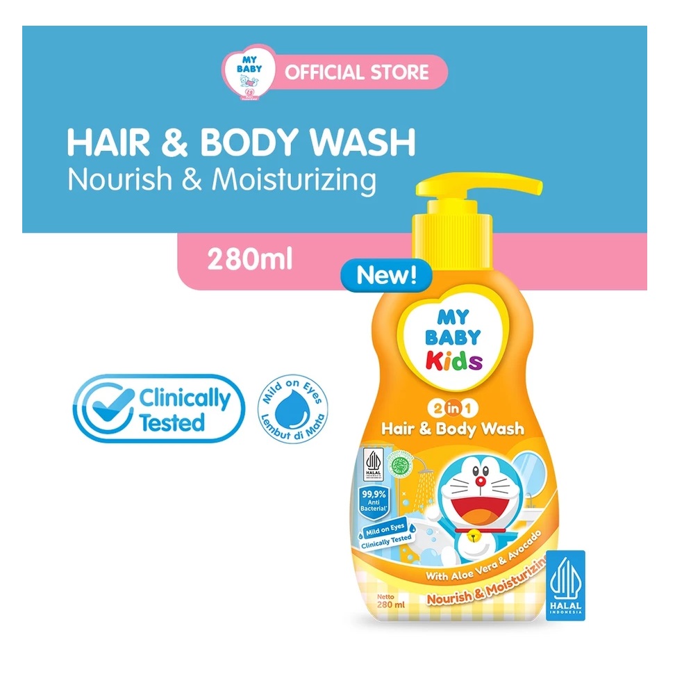 Tempo Scan Pacific MY BABY Kids 2 in 1 Hair & Body Wash Nourish & Moisturizing