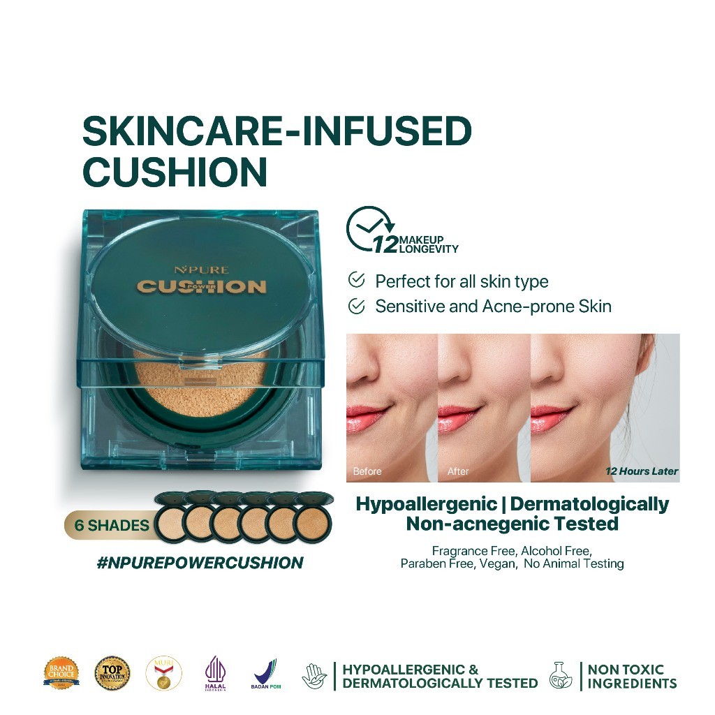 Penta Natural Kosmetindo N'PURE Flawless Matte Power Cushion Cookie