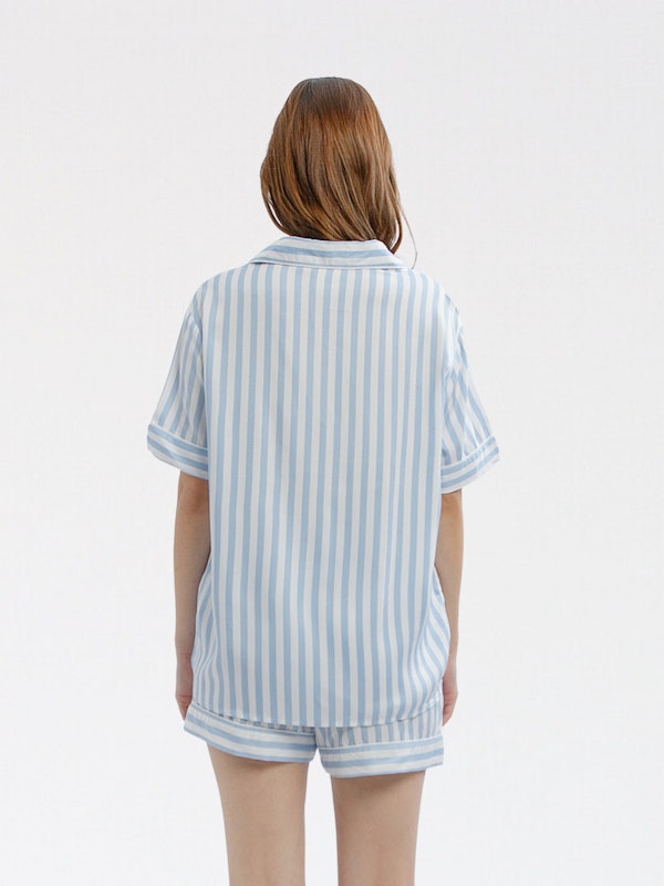 Lazy Pajamas® Classic Play Pajamas Set Blue Stripes 3