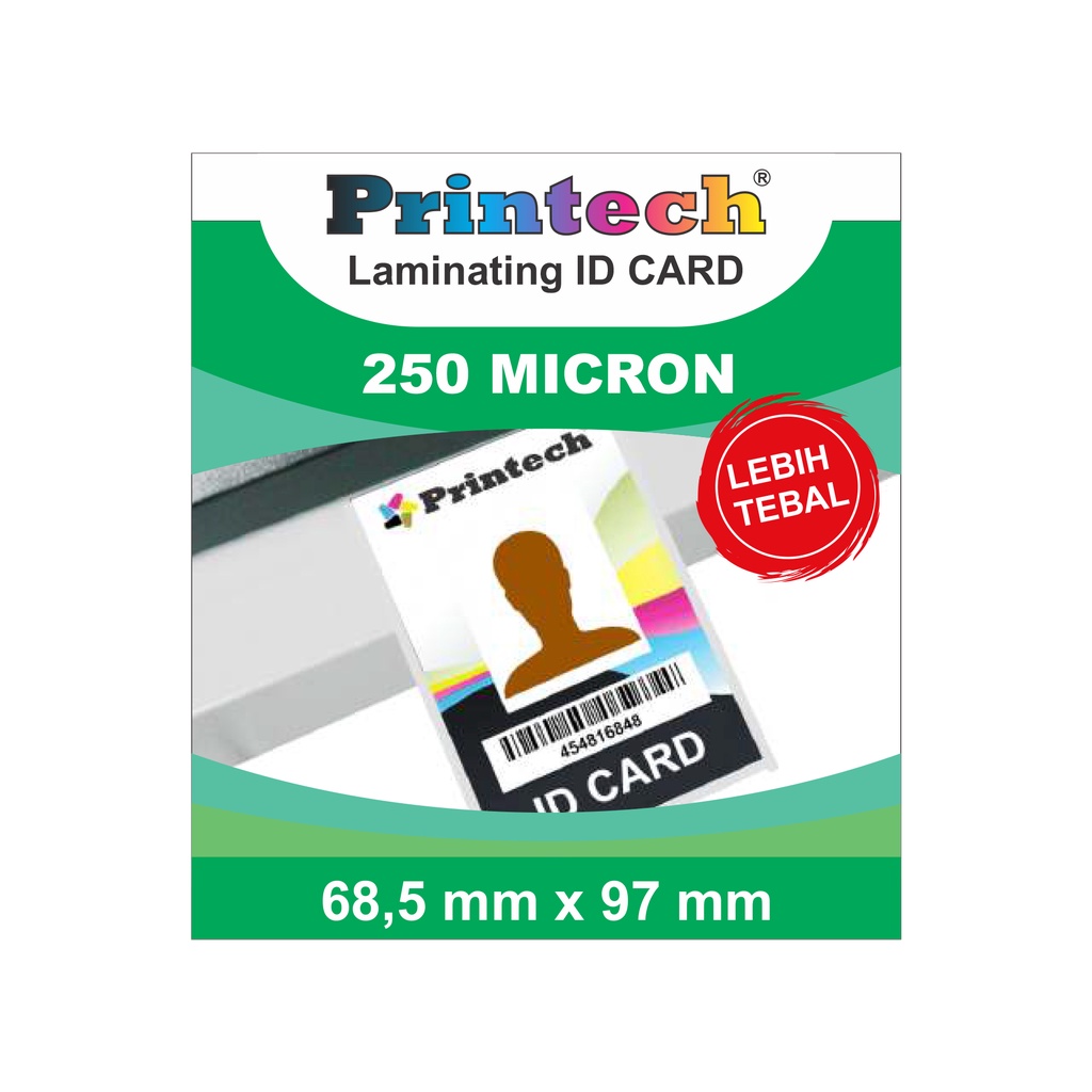 PRINTECH Laminating Film ID Card 250 Micron 06005