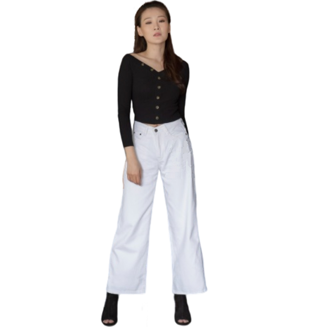 10 Rekomendasi Jeans Putih untuk Wanita Terbaik  4
