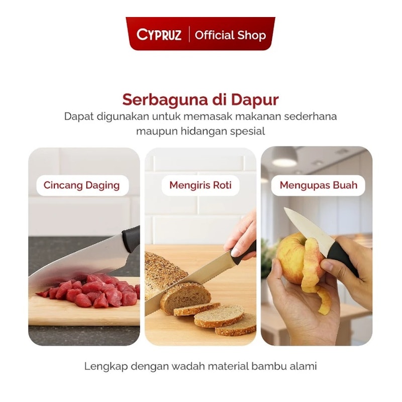 Cypruz Pisau Set Premium 10 pcs 2