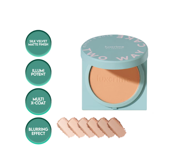 Luxury Cantika Indonesia Luxcrime Blur & Cover Two Way Cake Oil Control Cinnamon