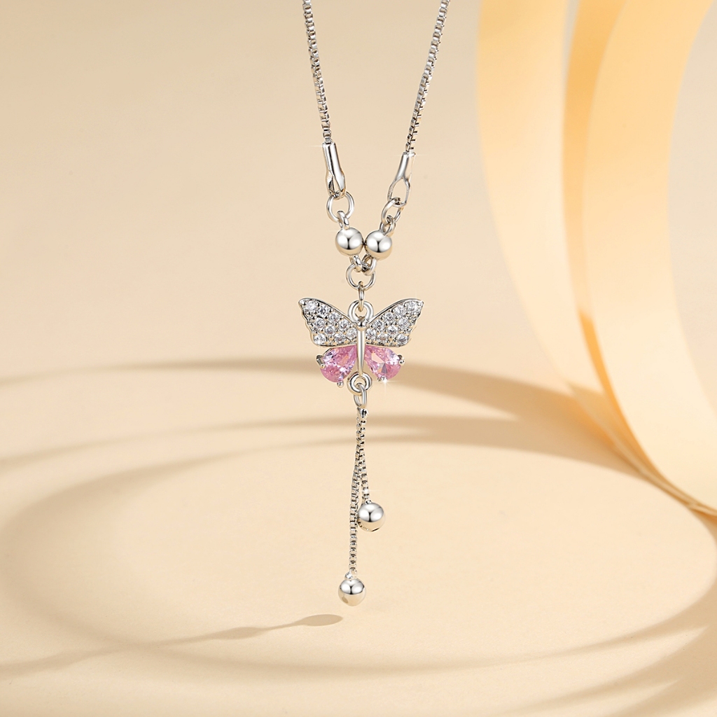  Lanme Jewelry Kalung Wanita Titanium Kupu-Kupu LM188