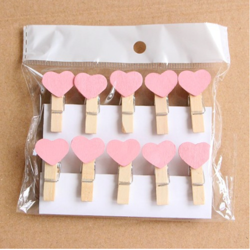 Heart Wooden Clip 4