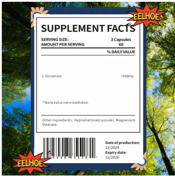 Eelhoe Eelhoe L-Glutamine Capsules 1000 mg