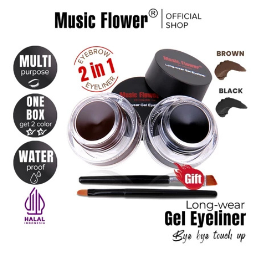 Candy Jelly Trading International Music Flower 2 in 1 Eyebrow & Eyeliner Gel Brown
