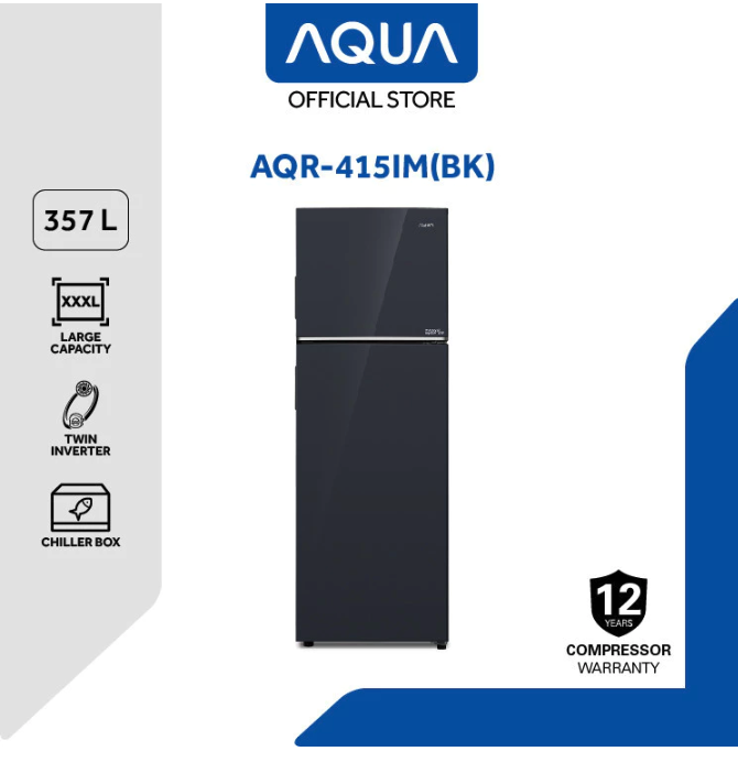 AQUA Japan AQUA Kulkas AQR-415IM(BK)