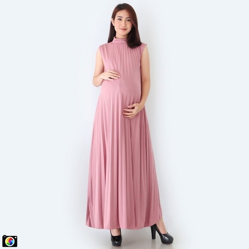Eve Maternity Baju Hamil Pesta Dress Plisket FDD030