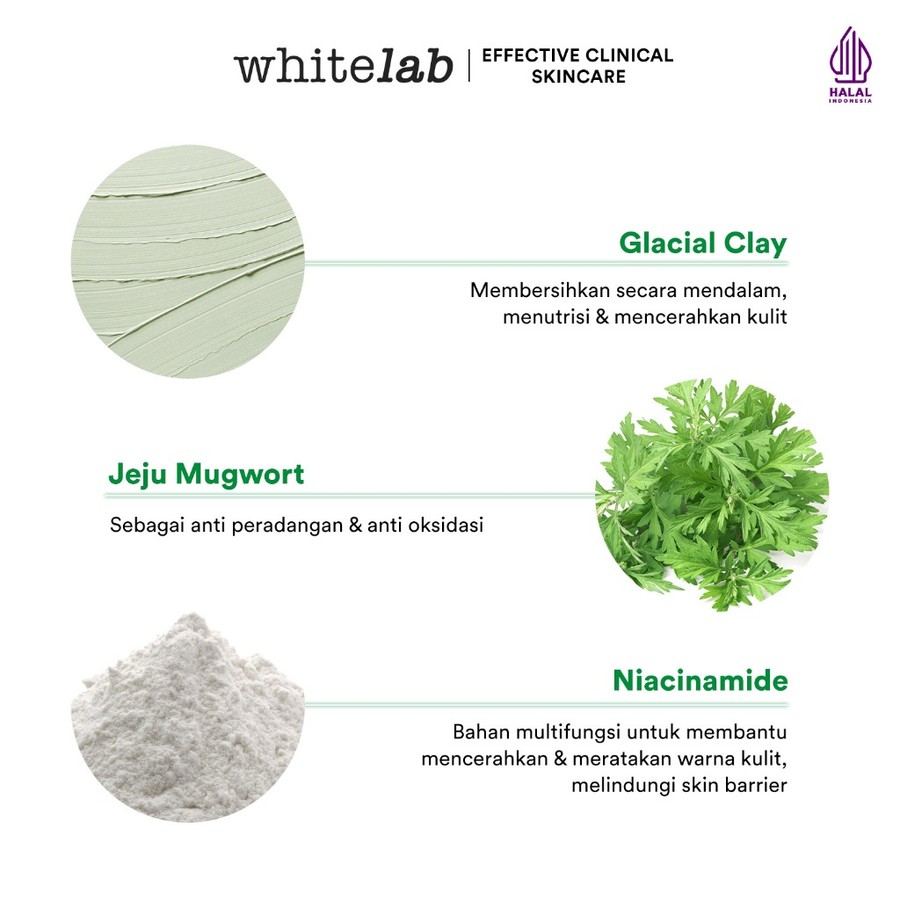Natura Deca Kosmetika Whitelab Mugwort Deep Pore Clay Cleanser 