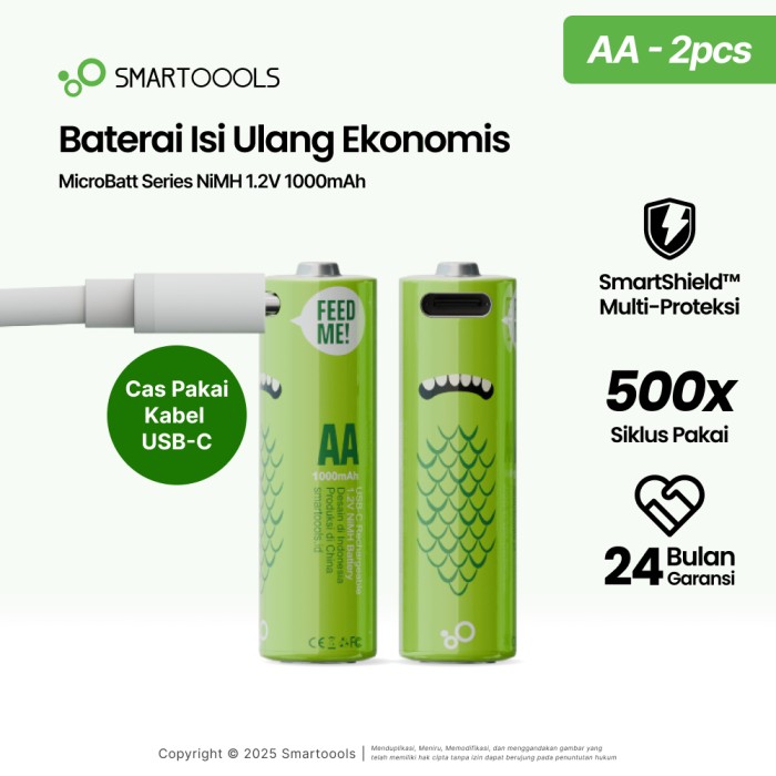 Shenzhen Lian Guang Communication Technology Smartoools MicroBatt NiMH Battery AA 1.2v 1000 mAh