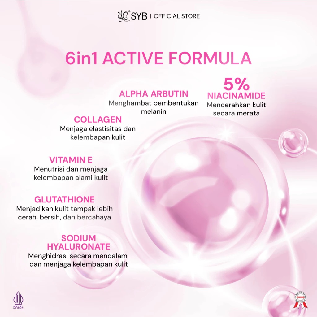 Alwinda Pratama Jaya SYB Whitening Body Serum With Collagen + 5% Niacinamide