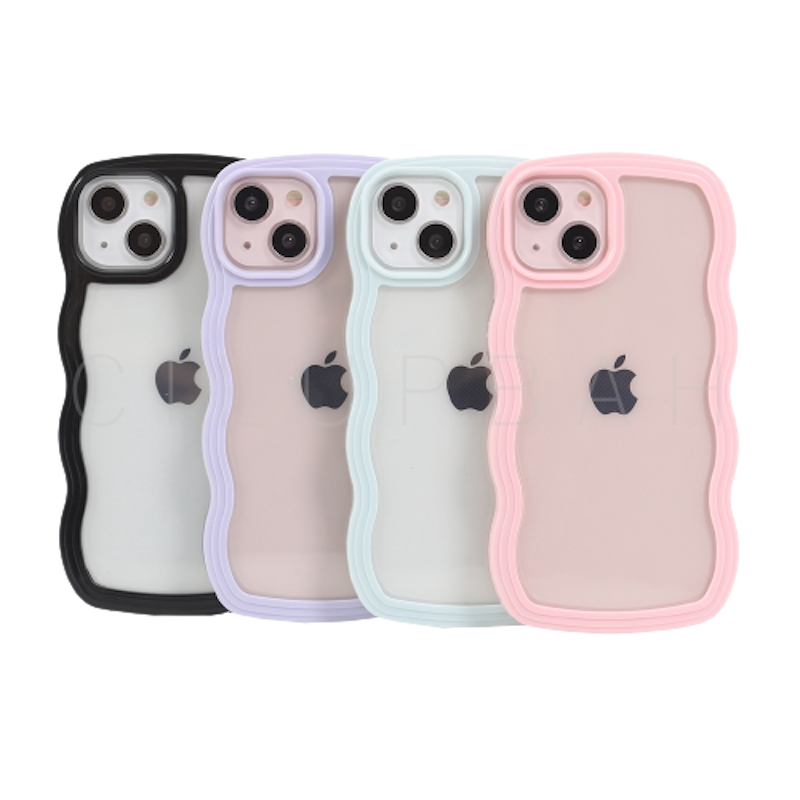 Clear Wavy Side Bumper Fullcover Case for iPhone 7 1