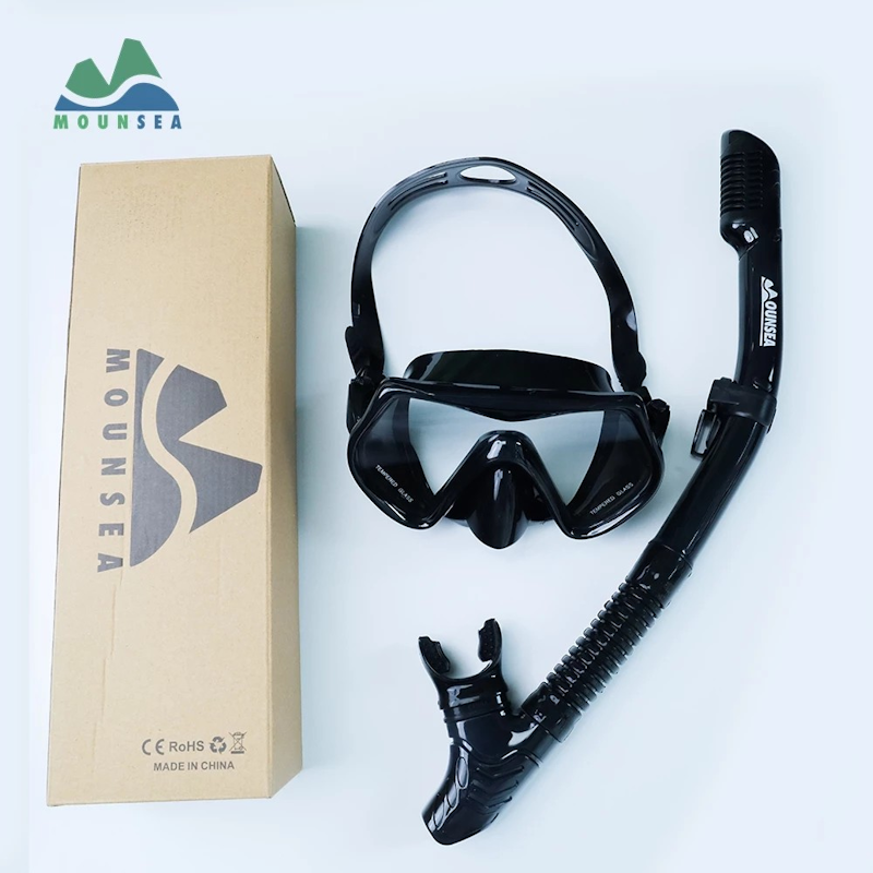 Mounsea Diving Mask Adult 2-Pieces Fully Dry Snorkeling Set 5