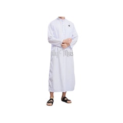 Family Muslim Jubah Bahan Emboss As-Sultan Putih