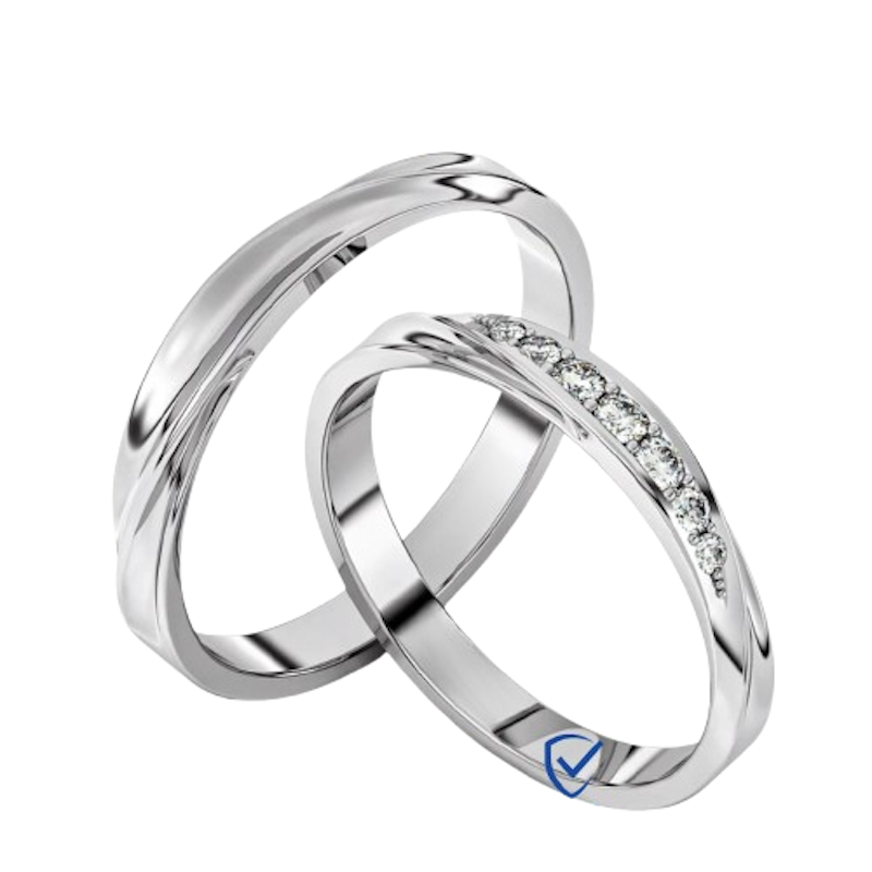 Tiaria Cincin Perak Sterling 925 Couple AEA02