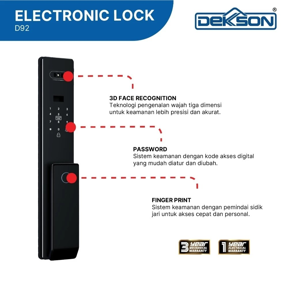 Dekkson Electronic Lock D92