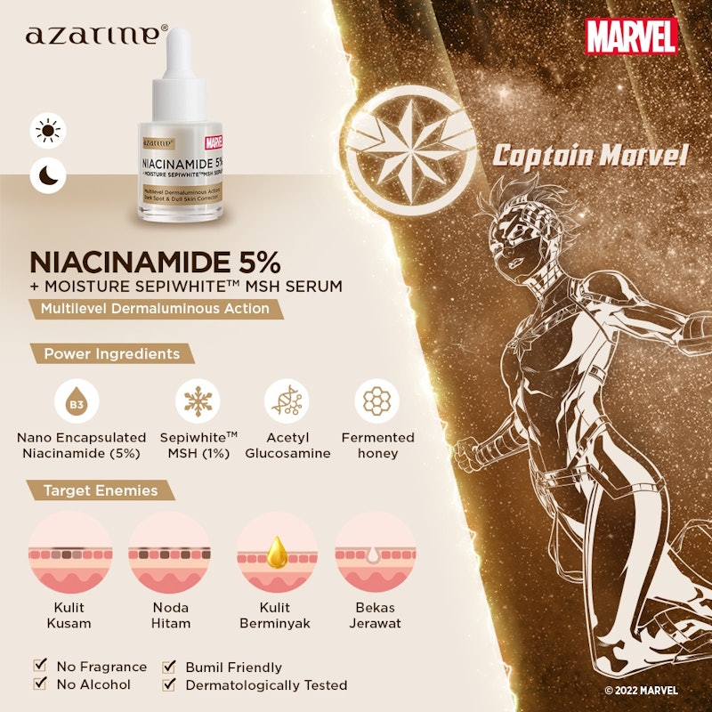 Azarine x Marvel Niacinamide 5% + Moisture Sepiwhite Serum 2