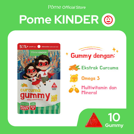 Formula Inovatif Transnasional Pome KINDER Curcuma Gummy (Watermelon Flavour)