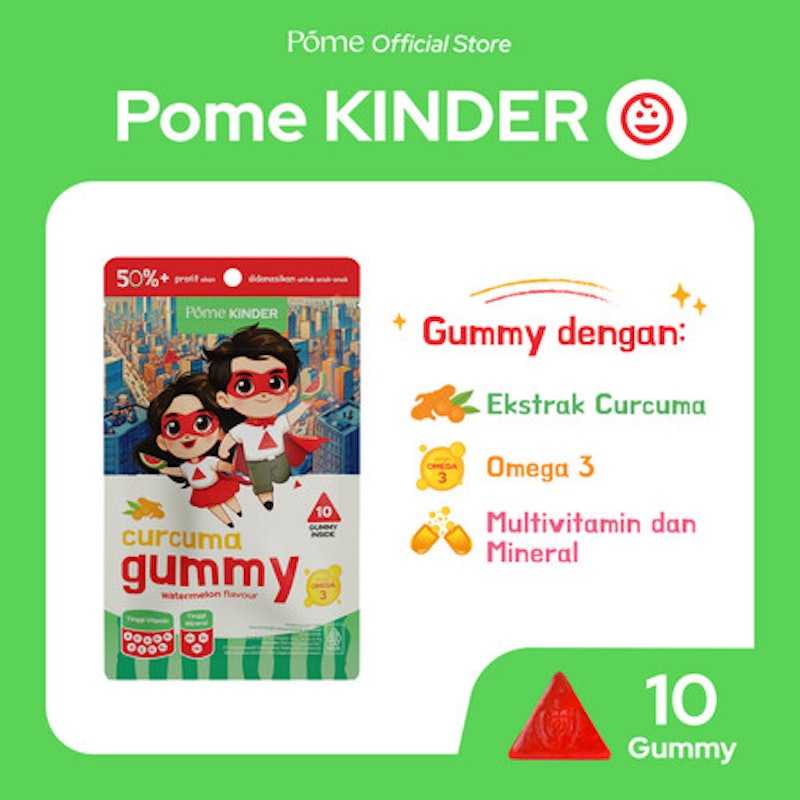 Pome KINDER Curcuma Gummy (Watermelon Flavour) 2