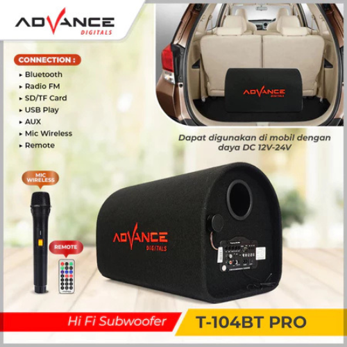 Advance Digitals Advance Portable Subwoofer Speaker T-104BT PRO