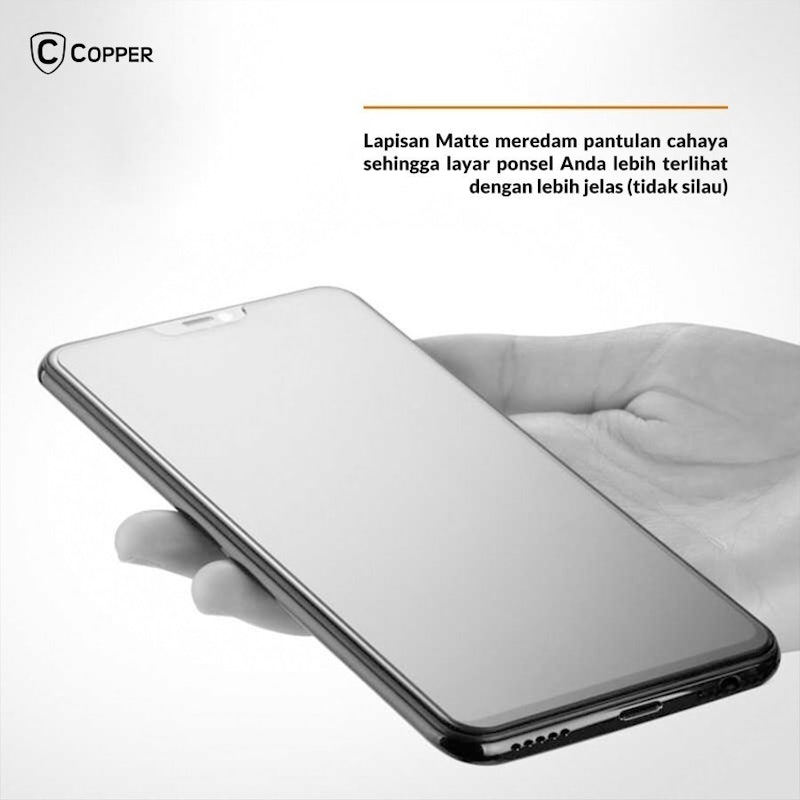 COPPER Tempered Glass Full Glue Anti-Glare for iPhone 4