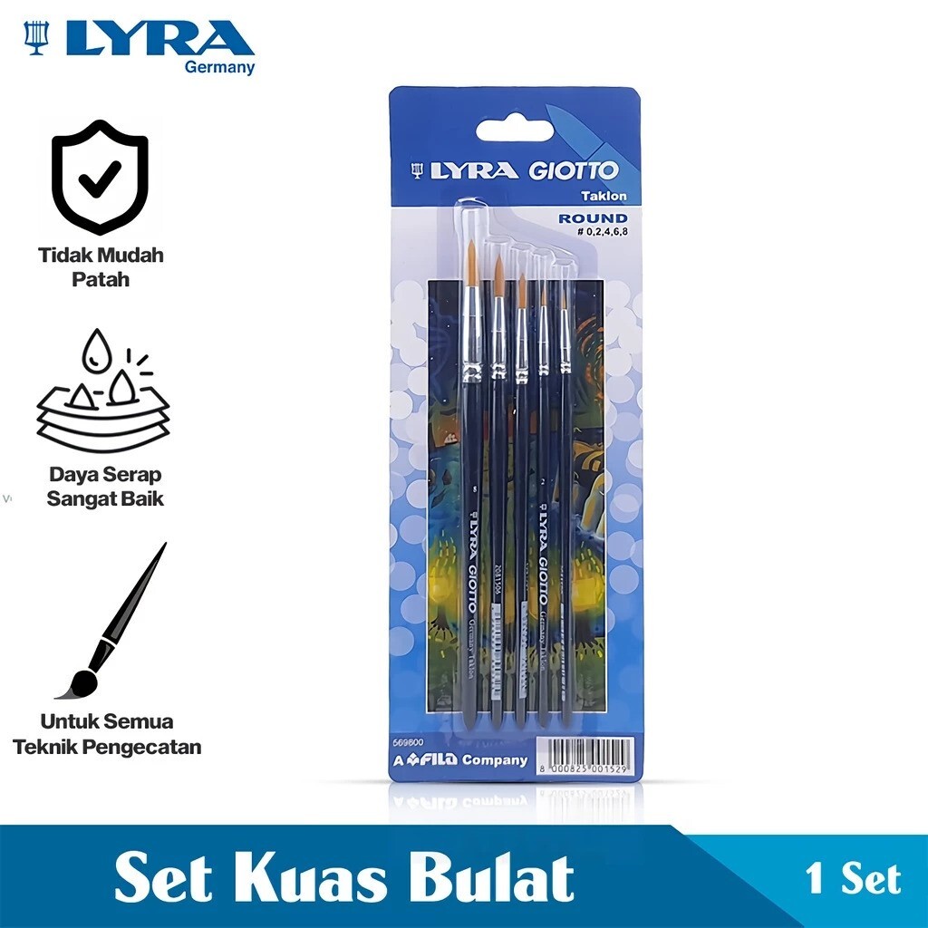 LYRA Set Taklon Round Brush LYR-569800