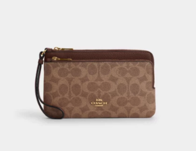 Coach Double Zip Wallet in Signature Canvas 4