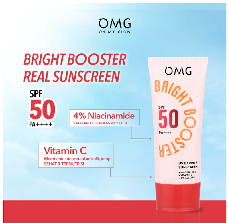 OMG Oh My Glow Bright Booster UV Barrier Sunscreen SPF 50 PA++++