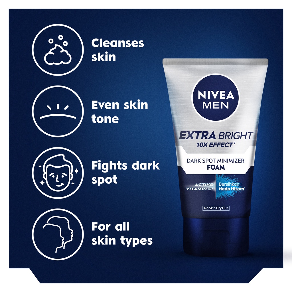 NIVEA Men Extra Bright Dark Spot Minimizer Foam