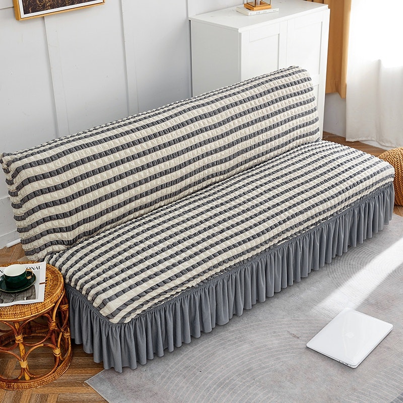 Elastic Vintage Sofa Bed Cover with Skirt 2
