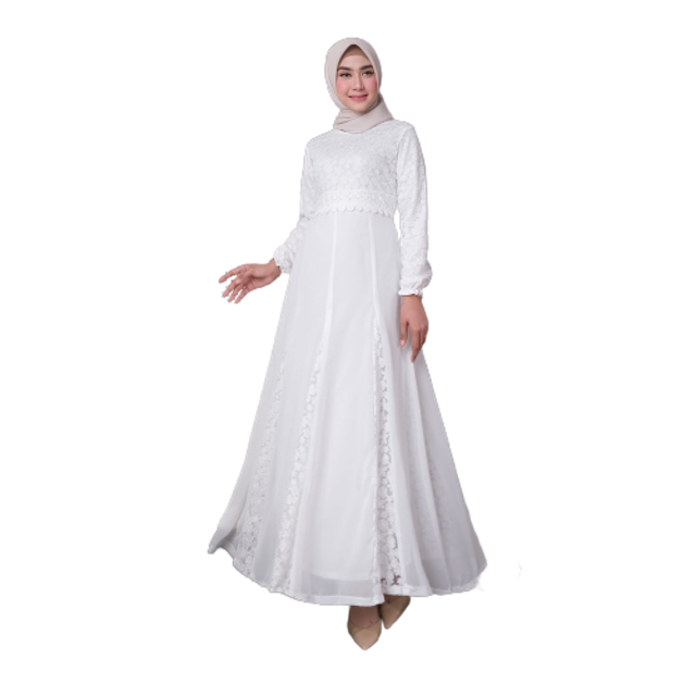 Agnes Fashion Baju Gamis Wanita Brukat 80930