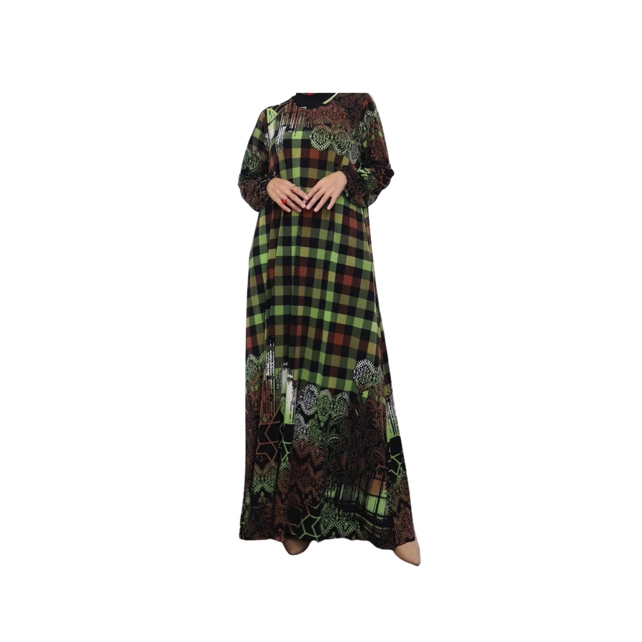 GMPN Gamis Motif Wanita Jersey Lemonskin ｜ 8912