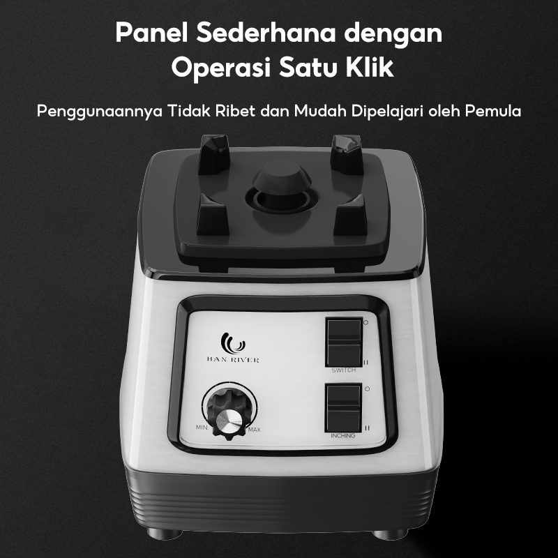 HK HAN RIVER Han River Blender Dual Cup 2.5L + 0.8L Multifungsi